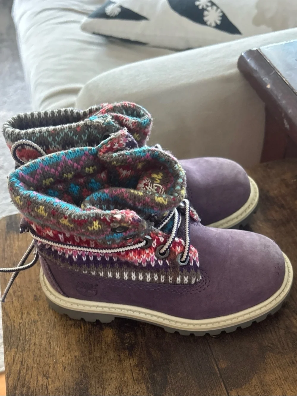 Timberland Earth Keeper Purple Boots Toddler 9, Model 9785R